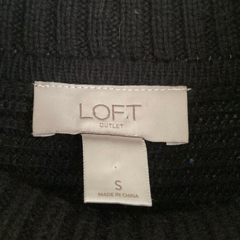LOFT Black Knit Sweater - Picture 4 of 9